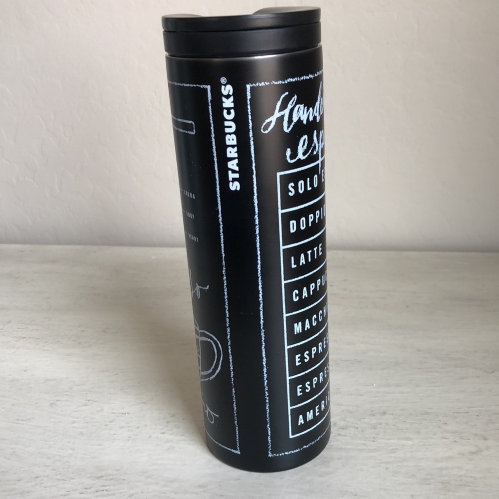EUC Starbucks 16oz stainless Chalkboard tumbler - Picture 4 of 7